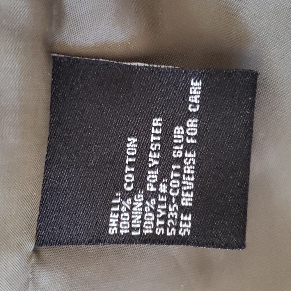 BNCI Hunter Olive Green Utility Jacket XS Technical Canvas Funnel Neck Zip Front - Picture 16 of 16
